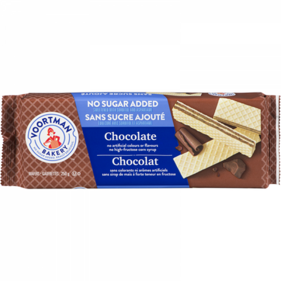 WAFFER VOORTMAN CHOCOLATE 255G S/AZUCAR